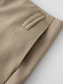 FSLE Women Mini Skirts 2024 Autumn High Waist Temperament Black Short Skirts With Sashes Female Khaki Skirt 24FS13350+24FS13367