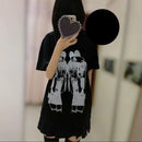 Y2k women clothing arcane Short Sleeve Black Tops Cool Cute Subculture Round Neck T Shirt 2000s Harajuku Punk Japanese Tees tops