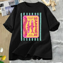 Sardines Graphic T-Shirt Retro Foodie Tee Tinned Fish Print T Shirt Coastal Summer Tee Fisherman Aesthetic Tee Woman Clothing