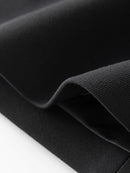 FSLE Women Mini Skirts 2024 Autumn High Waist Temperament Black Short Skirts With Sashes Female Khaki Skirt 24FS13350+24FS13367