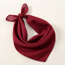 Solid Polyester Square Scarf For Women Scarftop Headwraps Lightweight Neck Scarves Hair Bandana Neckerchief Muslim Hijab