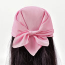 Solid Polyester Square Scarf For Women Scarftop Headwraps Lightweight Neck Scarves Hair Bandana Neckerchief Muslim Hijab
