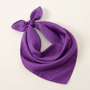Solid Polyester Square Scarf For Women Scarftop Headwraps Lightweight Neck Scarves Hair Bandana Neckerchief Muslim Hijab
