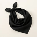 Solid Polyester Square Scarf For Women Scarftop Headwraps Lightweight Neck Scarves Hair Bandana Neckerchief Muslim Hijab