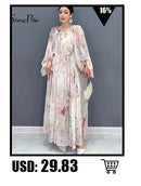SHENGPALAE Women's Dress Hooked Flower Hollow Elegant Fashion Loose Beautiful Long Dresses 2024 Summer New Y2k Clothes 5R9896