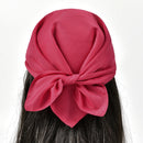 Solid Polyester Square Scarf For Women Scarftop Headwraps Lightweight Neck Scarves Hair Bandana Neckerchief Muslim Hijab