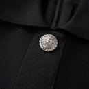 2024 new summer women's lapel beaded button short-sleeved jumpsuit y2k high quality fashion retro A-line knitted bandage skirt