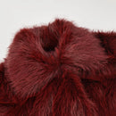 Burgundy Faux Fur Coat Vintage Long Sleeve Furry Warm Jackets Fashion Casual Women Coats 2024 Autumn High Street Lady Outerwear