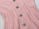 2024 new summer women's lapel beaded button short-sleeved jumpsuit y2k high quality fashion retro A-line knitted bandage skirt