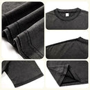 Vintage Washed T-shirt with Retro Rose Print,Men Women Unisex Streetwear Fashion Tees Casual Shirt Basic Round Neck Tops