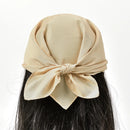 Solid Polyester Square Scarf For Women Scarftop Headwraps Lightweight Neck Scarves Hair Bandana Neckerchief Muslim Hijab