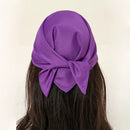 Solid Polyester Square Scarf For Women Scarftop Headwraps Lightweight Neck Scarves Hair Bandana Neckerchief Muslim Hijab