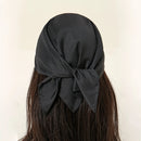 Solid Polyester Square Scarf For Women Scarftop Headwraps Lightweight Neck Scarves Hair Bandana Neckerchief Muslim Hijab