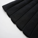 2024 new summer women's lapel beaded button short-sleeved jumpsuit y2k high quality fashion retro A-line knitted bandage skirt